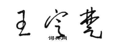 駱恆光王定楚草書個性簽名怎么寫