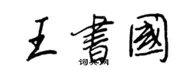 王正良王書國行書個性簽名怎么寫