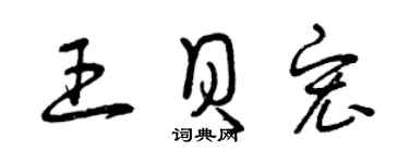 曾慶福王貝宏草書個性簽名怎么寫