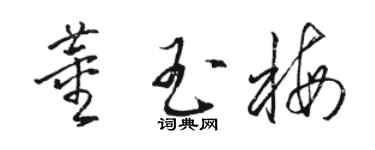 駱恆光董玉梅草書個性簽名怎么寫