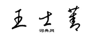 梁錦英王士菁草書個性簽名怎么寫