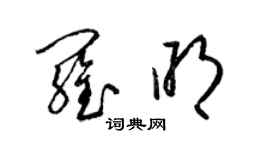 梁錦英羅明草書個性簽名怎么寫