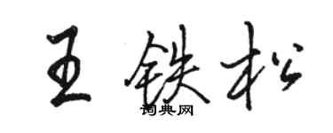 駱恆光王鐵松行書個性簽名怎么寫