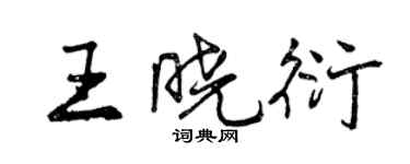 曾慶福王曉衍行書個性簽名怎么寫