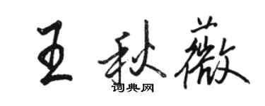 駱恆光王秋薇行書個性簽名怎么寫