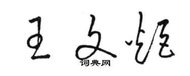 駱恆光王文炬草書個性簽名怎么寫