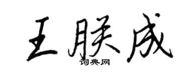 王正良王朕成行書個性簽名怎么寫