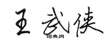 駱恆光王武俠行書個性簽名怎么寫