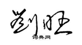 曾慶福劉旺草書個性簽名怎么寫