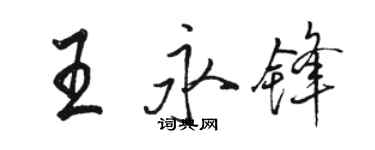 駱恆光王永鋒行書個性簽名怎么寫