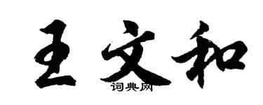 胡問遂王文和行書個性簽名怎么寫