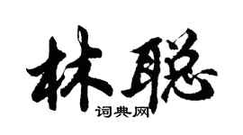 胡問遂林聰行書個性簽名怎么寫