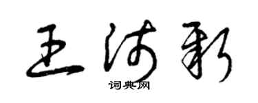 曾慶福王沛新草書個性簽名怎么寫