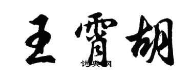 胡問遂王霄胡行書個性簽名怎么寫