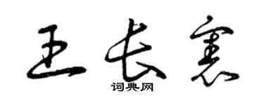 曾慶福王長憲草書個性簽名怎么寫