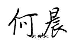 王正良何晨行書個性簽名怎么寫