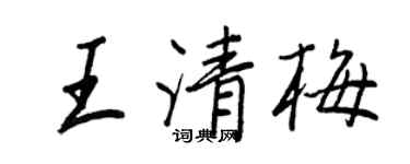 王正良王清梅行書個性簽名怎么寫