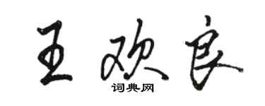 駱恆光王歡良行書個性簽名怎么寫