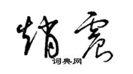 曾慶福趙震草書個性簽名怎么寫