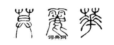 陳聲遠莫麗華篆書個性簽名怎么寫