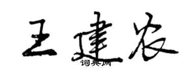 曾慶福王建農行書個性簽名怎么寫