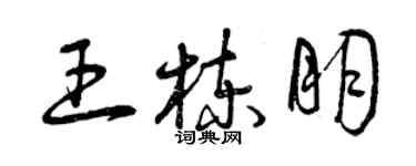 曾慶福王棟朋草書個性簽名怎么寫