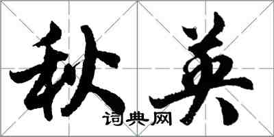 胡問遂秋英行書怎么寫