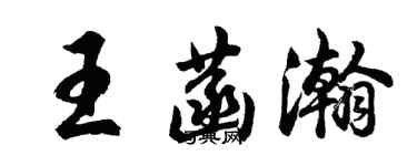 胡問遂王菡瀚行書個性簽名怎么寫