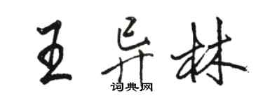 駱恆光王異林行書個性簽名怎么寫