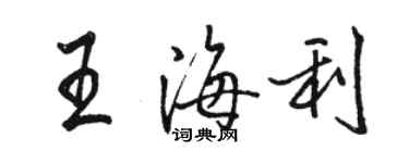 駱恆光王海利行書個性簽名怎么寫