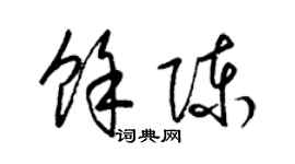 梁錦英余陳草書個性簽名怎么寫