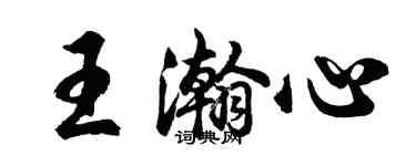 胡問遂王瀚心行書個性簽名怎么寫