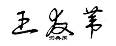 曾慶福王友葦草書個性簽名怎么寫