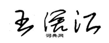 朱錫榮王闊江草書個性簽名怎么寫