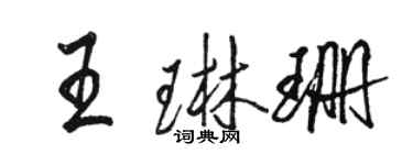 駱恆光王琳珊行書個性簽名怎么寫