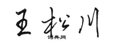 駱恆光王松川行書個性簽名怎么寫