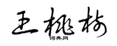 曾慶福王桃樹草書個性簽名怎么寫