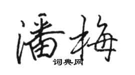 駱恆光潘梅行書個性簽名怎么寫