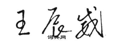 駱恆光王辰威草書個性簽名怎么寫