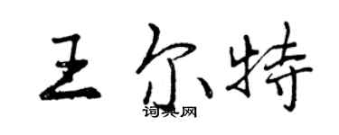 曾慶福王爾特行書個性簽名怎么寫