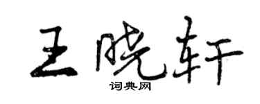 曾慶福王曉軒行書個性簽名怎么寫