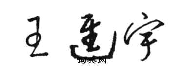 駱恆光王進宇草書個性簽名怎么寫