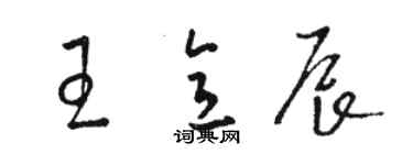 駱恆光王意辰草書個性簽名怎么寫