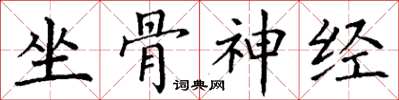丁謙坐骨神經楷書怎么寫