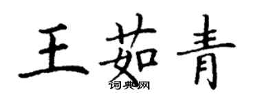 丁謙王茹青楷書個性簽名怎么寫