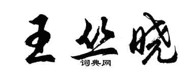 胡問遂王叢曉行書個性簽名怎么寫