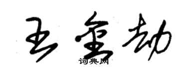 朱錫榮王金劫草書個性簽名怎么寫