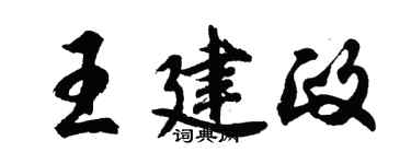 胡問遂王建政行書個性簽名怎么寫