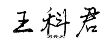 曾慶福王科君行書個性簽名怎么寫