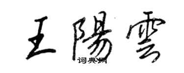 王正良王陽雲行書個性簽名怎么寫